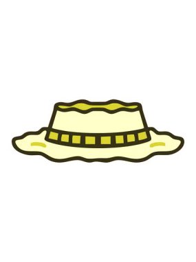 changing color animation of traditional brazilian tarp hat with brim