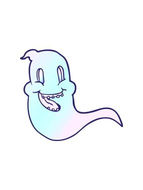 Cadılar Bayramı hayaletinin dönen hareketli animasyonu