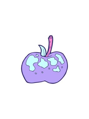 sales flash animation of freehand drawing of a cartoon apple