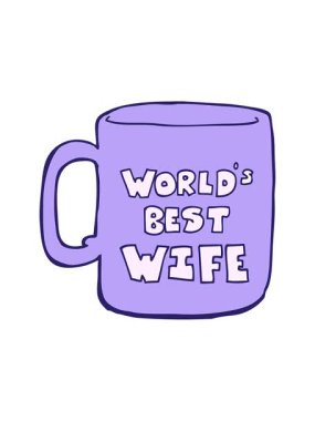 jiggle and pause animation of worlds best wife mug