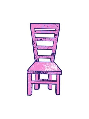 Eski ahşap koltuğun titreşimli animasyonu