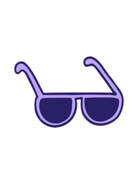 karikatür karalama güneş gözlüklerinin efekt canlandırması