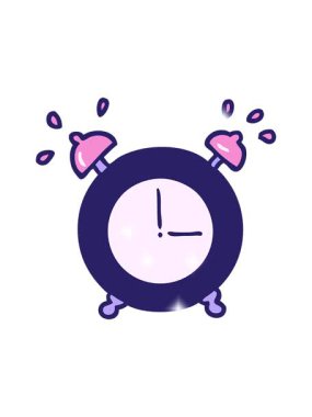 glitter effect animation of alarm clock