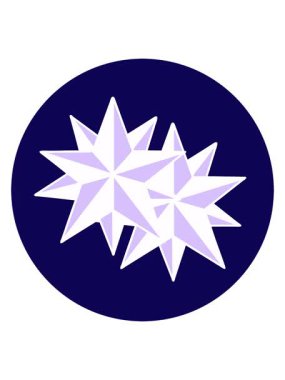 Yıldızların ikonik dövme tarzının neon ışık efekti animasyonu