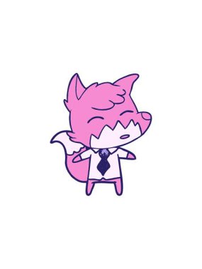 Çizgi film tilkisinin yıldız patlaması etkisi animasyonu