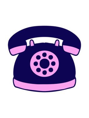 Eski tarz bir telefonun neon ışık efekti animasyonu