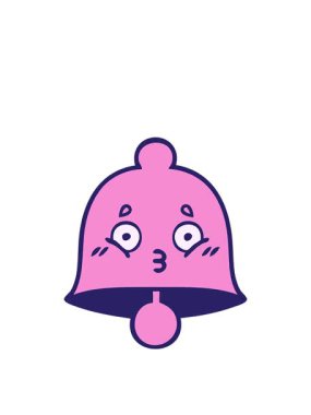 Tatlı bir çan çizgi filminin zıplama hareketi animasyonu