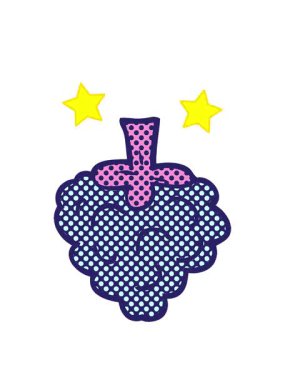 spinning stars animation of cartoon doodle raspberry