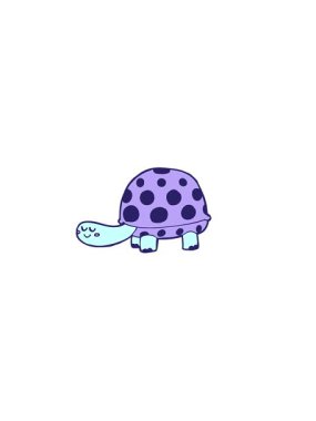 horizontally vibrating animation of cartoon illustration tortoise