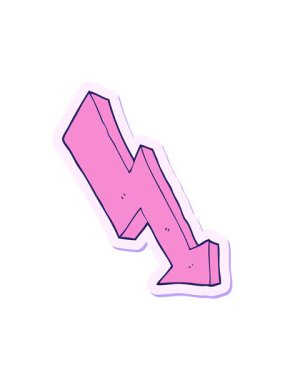 Bir çizgi film okunun eğilim indirgenmiş çıkartmasının basınç patlaması