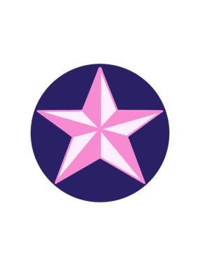 Bir yıldızın ikonik neon dövme tarzının radyoaktif parlayan animasyonu