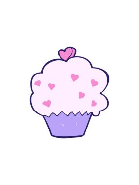 attention grabbing animation of funny cupcake