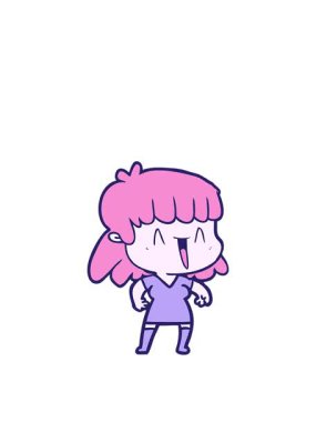 Neon rengi palet kadının yükseliş ve yüzme animasyonu