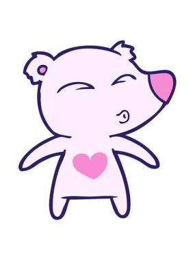 Karikatür ıslık çalan ayının hareketli animasyonu