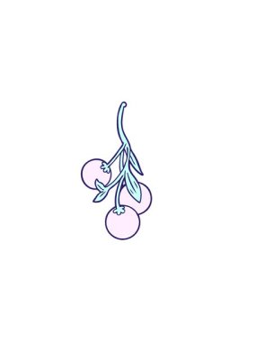 horizontally vibrating animation of cartoon mistletoe