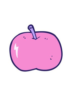 jiggle and pause animation of cartoon shiny apple