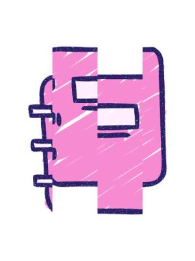 splitting motion animation of an Exercise Book Chalk Drawing