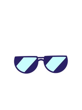 Güneş gözlüklerinin yükseliş ve yüzdürme animasyonu grafik vektör çizimi