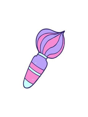 Çizgi film karalama sanat fırçasının hareketli animasyonu