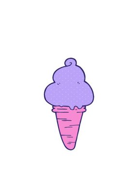 bobbing motion animation of cartoon ice cream doodle