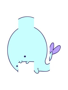 Balina çiziminin bölünmüş hareket animasyonu