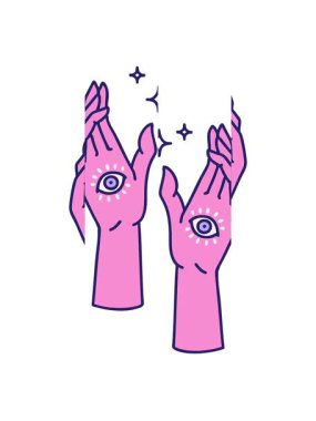 Mistik el tasarımının bölünen hareket animasyonu