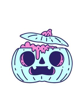 spinning motion animation of spooky halloween pumpkin