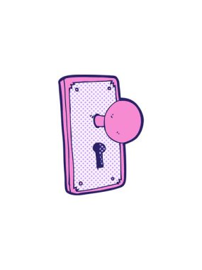 Çizgi film kapı kolunu salla ve duraklat