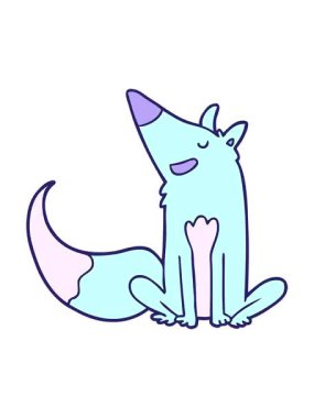 Tilki çizgi filminin titreyen hareketi.