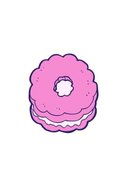 Çizgi film bisküvisinin yatay titreşimli animasyonu