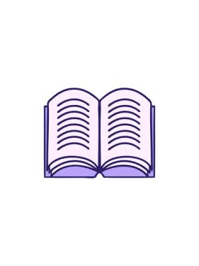 Açık bir kitabın sevimli çizgi filminin gösterişli satış animasyonu