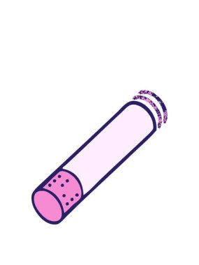 stretching up animation of retro grunge texture cartoon of a cigarette stick