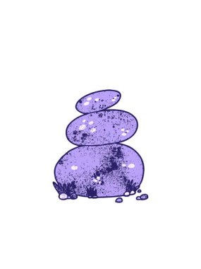 yanıp sönen radyal çizgiler büyük istiflenmiş taşların animasyonu