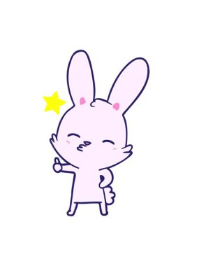 Parlayan yıldızlar, meraklı tavşan çizgi film çiziminin animasyonunu etkiler.