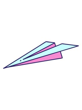 Dövmenin geleneksel bir kağıt uçak stilinde canlandırma efekti