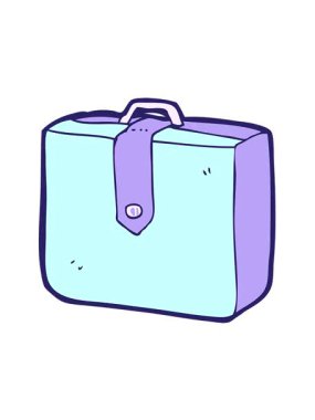 Bavul çizgi filminin titreşimli hareket animasyonu