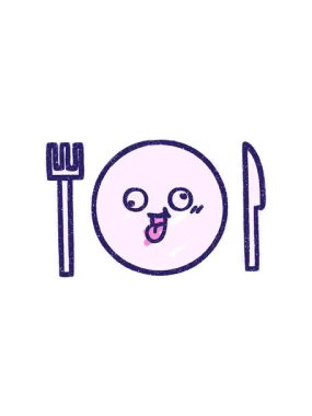 Yemek Tabağı Tebeşir Çiziminin yükselişi ve yüzen animasyonu