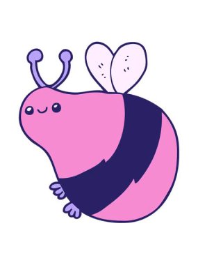 jiggle motion animation of cartoon bee