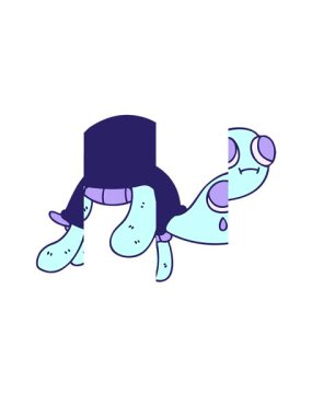 splitting motion animation of hand drawn quirky cartoon turtle