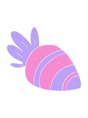 shine light effect animation of flat color style cartoon carrot