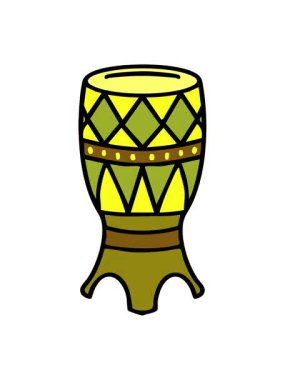 Geleneksel Brezilya surdo karnaval davulunun renk animasyonu değişiyor