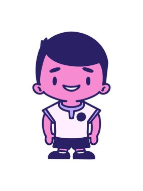 Üniformalı çizgi filmdeki erkek Brezilya futbolcusunun parlak ışık efektleri