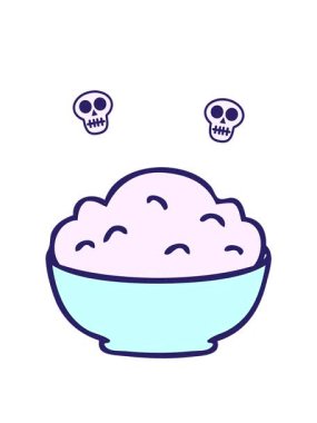 el animasyonu dönen kafatasları garip bir çizgi film kasesi püre