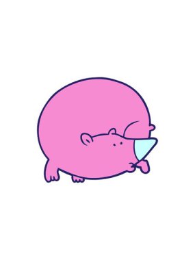 Neon çizgi film oyuncak ayısının satış animasyonu