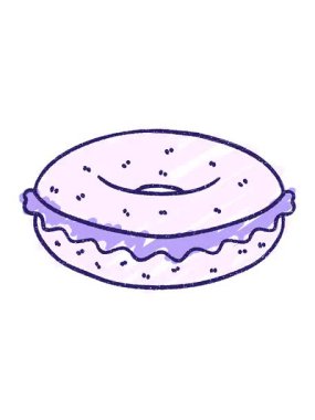 Bagel Tebeşir Çiziminin pixelize etkisi canlandırması