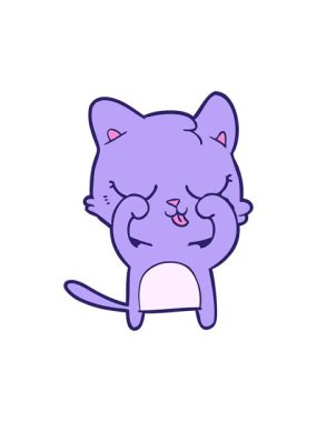 shaking motion animation of fun cartoon cat