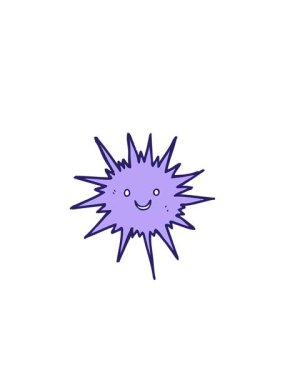 Yanıp sönen radyal çizgiler çizgi film deniz kestanesi animasyonu