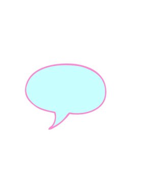 Bir karikatür karalama konuşma baloncuğunun yatay titreşimli animasyonu