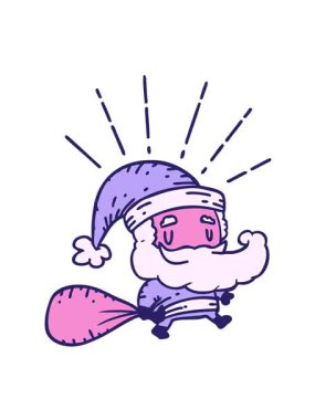 Çuvallı Noel Baba dövmesi Noel Baba karakterinin hareketli animasyonu