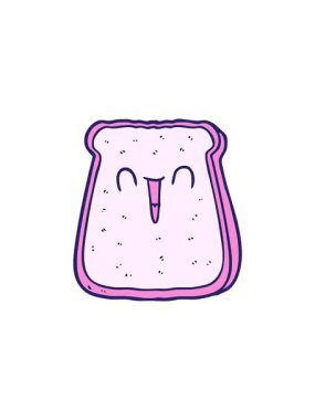 Bir dilim ekmeğin dönen hareketli animasyonu